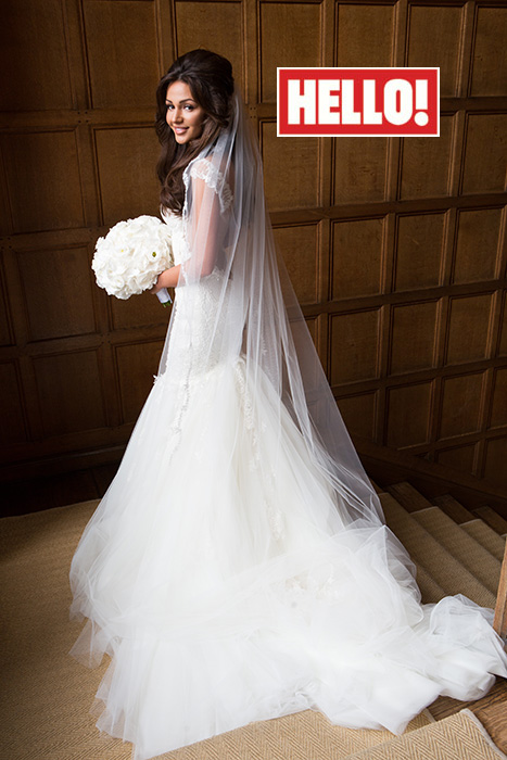 Michelle Keegan fishtail lace wedding dress