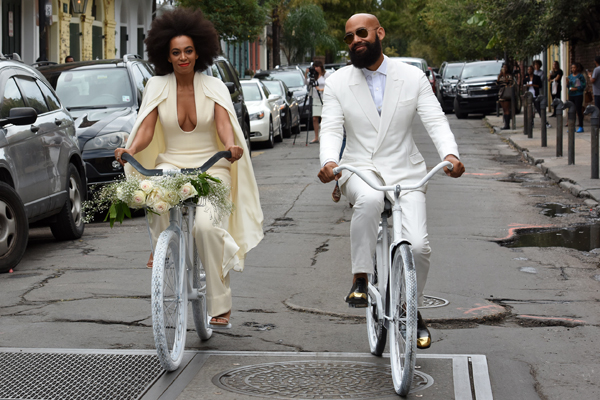 Solange Knowles in her wedding jumpsuit